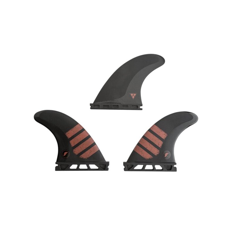 Futures Fins F4 Thruster Alpha Series Tri Set Surfboard Fins in Carbon/Red 